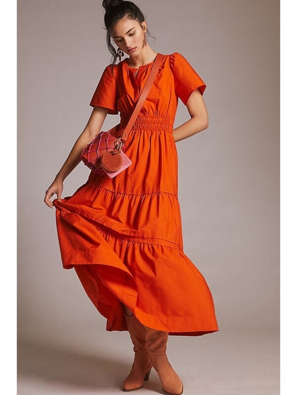 Anthropologie Maeve Somerset Dress Red NWT XL